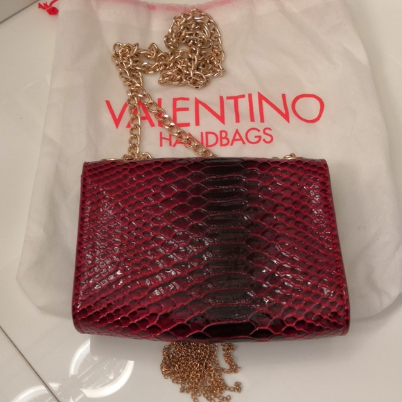 Valentino Red Crossbody Croc Handbag - Picture 2 of 7